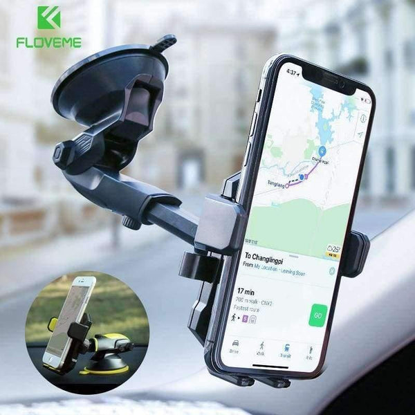 Planet Gates Black Luxury Car Phone Holder For iPhone X 8 7 6 Plus Windshield Mount Stand 360 Rotation Phone Holder For Samsung S9 S8 Plus