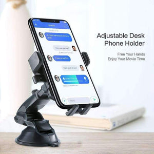 Planet Gates Black Luxury Car Phone Holder For iPhone X 8 7 6 Plus Windshield Mount Stand 360 Rotation Phone Holder For Samsung S9 S8 Plus
