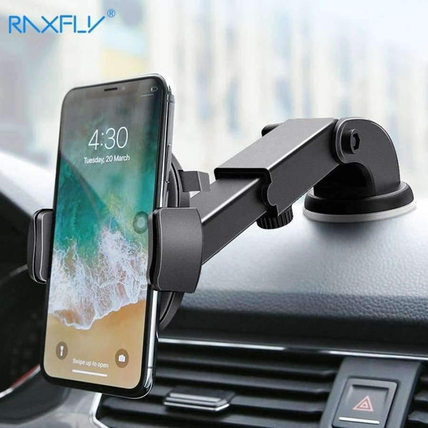 Planet Gates Black Luxury Car Phone Holder For iPhone X XS 8 7 Plus Windshield Car Mount Phone Stand 360 Car Holder For Samsung S9 S8 Note 9