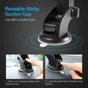 Planet Gates Black Luxury Car Phone Holder For iPhone X XS 8 7 Plus Windshield Car Mount Phone Stand 360 Car Holder For Samsung S9 S8 Note 9