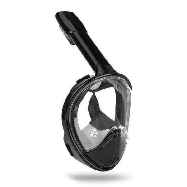 Planet Gates Black LXL Full Face Snorkeling Masks Panoramic View Anti-fog Anti-Leak Swimming Snorkel Scuba Underwater Diving Mask GoPro Compatible