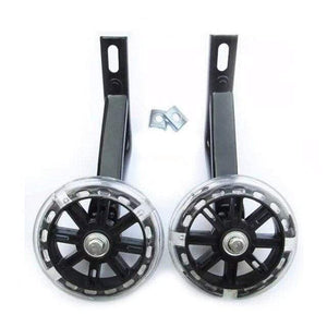 Planet Gates Black / M 1 Pair Children Kids Bicycle Bike Training Wheels Flash Stabilisers Safe For Cycling Balance YS-BUY