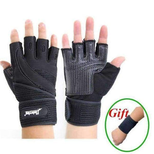 Planet Gates black / M 19-20cm Gym training gloves Crossfit  Body Building Dumbbell barbell An-slip Fitness Gloves with Wrist Support