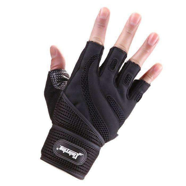 Planet Gates black / M 19-20cm Gym training gloves Crossfit  Body Building Dumbbell barbell An-slip Fitness Gloves with Wrist Support