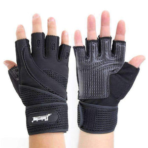 Planet Gates black / M 19-20cm Gym training gloves Crossfit  Body Building Dumbbell barbell An-slip Fitness Gloves with Wrist Support