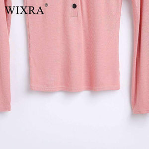 Planet Gates black / M Basic V Neck Women Cotton T-shirts Female Casual Tops Long Sleeve T-shirt Women Soft Elegant Knit Top Tees With Button