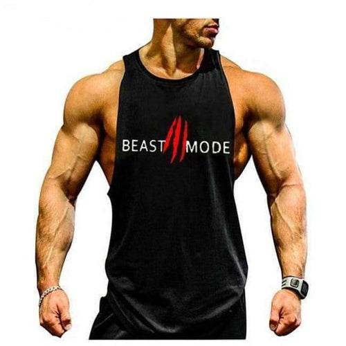 Planet Gates black / M Bodybuilding Fitness Mens Gym Tanktop Golds Vest Stringer Sports wear Undershirt Weight Lifting Sport Tank