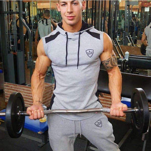 Planet Gates Black / M Bodybuilding sleeveless Hoodie Gyms Fitness cotton Sweatshirt 2018 New male Casual slim Sportswear Hooded vest