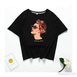 Planet Gates Black / M Casual Funny T shirt Women Tops Cotton Summer T-Shirt Woman Pink yellow black  2018 new  Round neck avatar printing