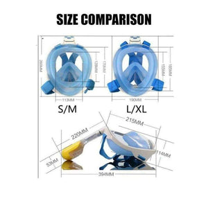 Planet Gates BLACK M / China Full Face Diving Mask Detachable Dry Summer Snorkeling Diving Mask Swimming Training Scuba Anti-fog Under Water Snokel