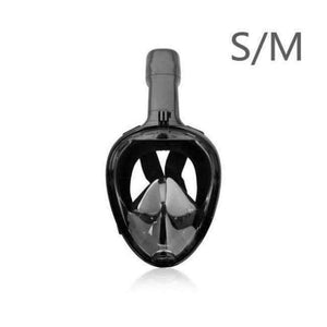 Planet Gates BLACK M / China Full Face Diving Mask Detachable Dry Summer Snorkeling Diving Mask Swimming Training Scuba Anti-fog Under Water Snokel