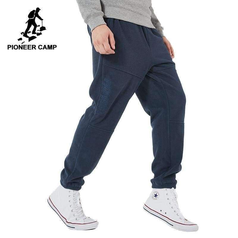 Planet Gates Black / M / China Pioneer camp new winter thick fleece sweatpants men brand clothing letter embroidery warm trousers male quality pants AZZ801373