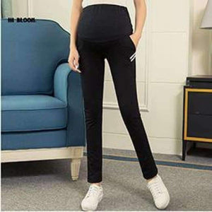 Planet Gates Black / M Cotton Maternity Pants for Pregnant Women Autumn Winter Casual Elastic Waist Sports Pants Overalls Pregnancy Trousers Clothing