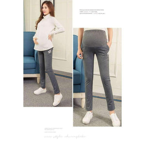Planet Gates Black / M Cotton Maternity Pants for Pregnant Women Autumn Winter Casual Elastic Waist Sports Pants Overalls Pregnancy Trousers Clothing