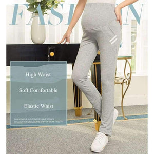 Planet Gates Black / M Cotton Maternity Pants for Pregnant Women Autumn Winter Casual Elastic Waist Sports Pants Overalls Pregnancy Trousers Clothing