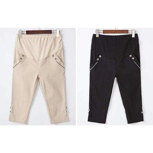 Planet Gates Black / M Fashion Maternity Pants summer Maternity Trousers High waisted Pregnancy Trousers for pregnant women Capris