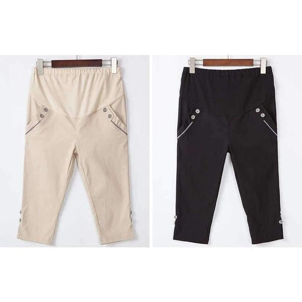Planet Gates Black / M Fashion Maternity Pants summer Maternity Trousers High waisted Pregnancy Trousers for pregnant women Capris