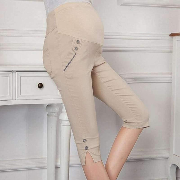 Planet Gates Black / M Fashion Maternity Pants summer Maternity Trousers High waisted Pregnancy Trousers for pregnant women Capris
