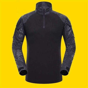 Planet Gates Black / M Hunting Clothes Outdoor Sports Men Military CamouflageSoldiers CombatT-Shirt Long Sleeve Frog T-Shirts