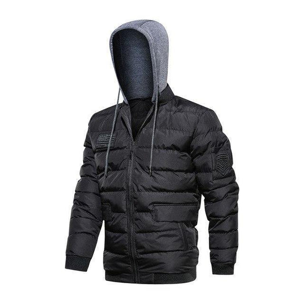 Planet Gates Black / M Jacket Men Military Hooded Winter Jacket Men Thick Outwear Windbreaker Parkas Male Plus Size M-5XL
