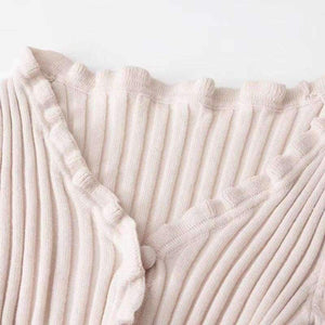 Planet Gates Black / M Knitted Short Ruffles Sleeve Shirt Crop Top Unif Sexy Street Wear White Femme Short Sleeve funny T Shirt Summer