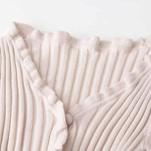 Planet Gates Black / M Knitted Short Ruffles Sleeve Shirt Crop Top Unif Sexy Street Wear White Femme Short Sleeve funny T Shirt Summer