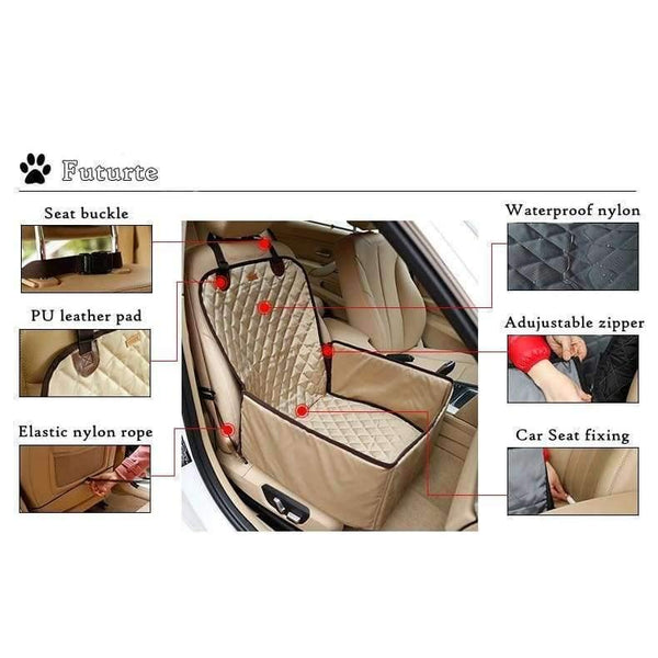 Planet Gates Black / M Nylon Waterproof Travel 2 in 1 Carrier For Dogs Folding Thick Pet Cat Dog Car Booster Seat Cover Outdoor Pet Bag Hammock