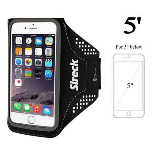 Planet Gates Black M Running Bag Waterproof Sport Arm Bag 5.0'' 5.8'' Phone Case Fitness Gym Bag Jogging Arms Belt Pouch Running Accessories