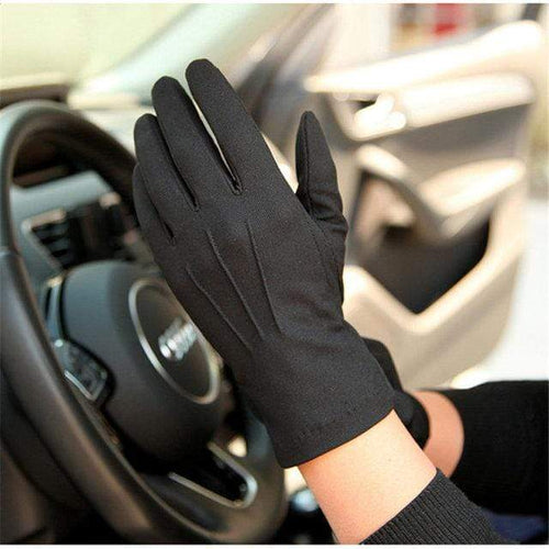 Planet Gates Black / M Summer Sun Protection Gloves Male Thin Breathable Anti-Slip Driving Gloves Anti-UV Full Fingers Man Mittens SZ105W1