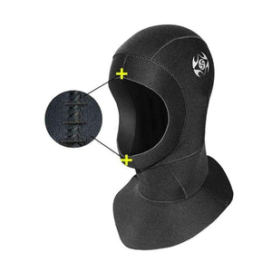 Planet Gates Black / M Swimming Diving Caps With Shoulder Snorkeling Hat Hood Neck Cover Neoprene Scuba Keep Warm Wetsuit Protect Hair