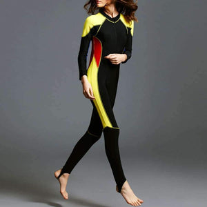 Planet Gates Black / M Swimwear Women Full Cover Bodysuit Slimming Bathing Suit Cover Belly Swimsuit Long Sleeve Conservative Swim Bachwear