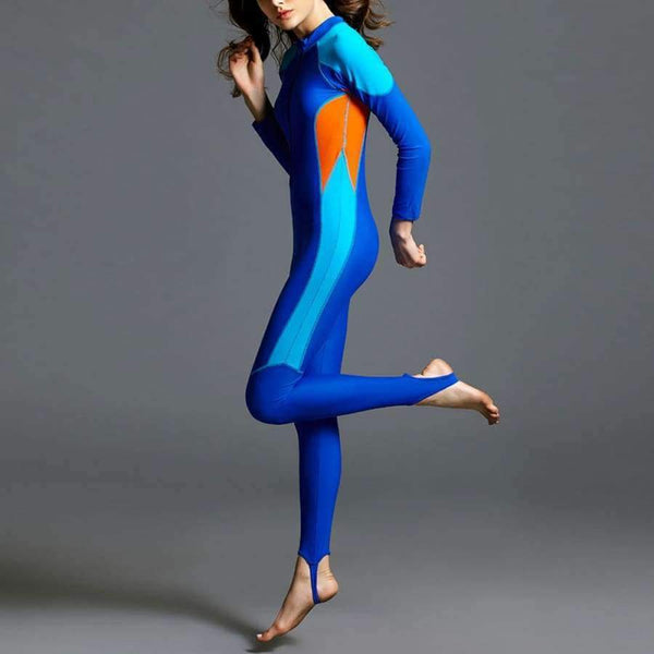 Planet Gates Black / M Swimwear Women Full Cover Bodysuit Slimming Bathing Suit Cover Belly Swimsuit Long Sleeve Conservative Swim Bachwear