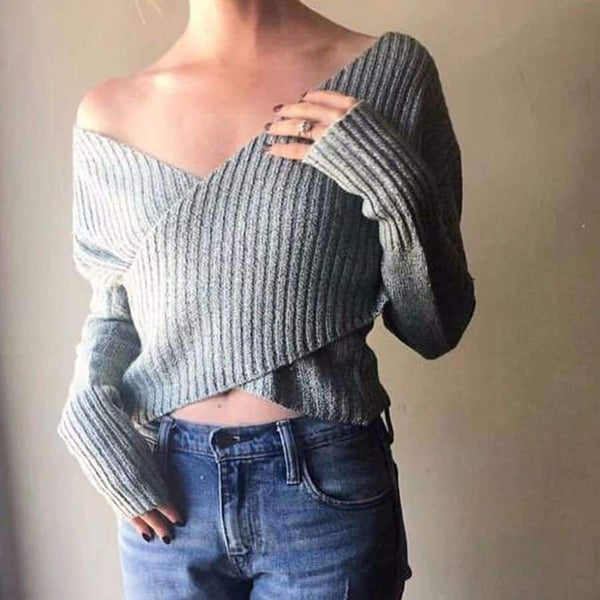 Planet Gates black / M V Neck Knitted Winter Sweater Women Pull Sleeve Femme Christmas Sweater Autumn 2018 Pullover Casual Jumper