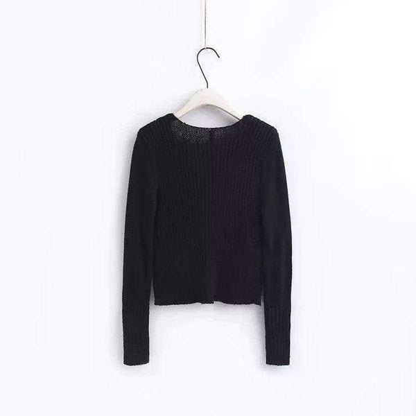 Planet Gates black / M V Neck Knitted Winter Sweater Women Pull Sleeve Femme Christmas Sweater Autumn 2018 Pullover Casual Jumper