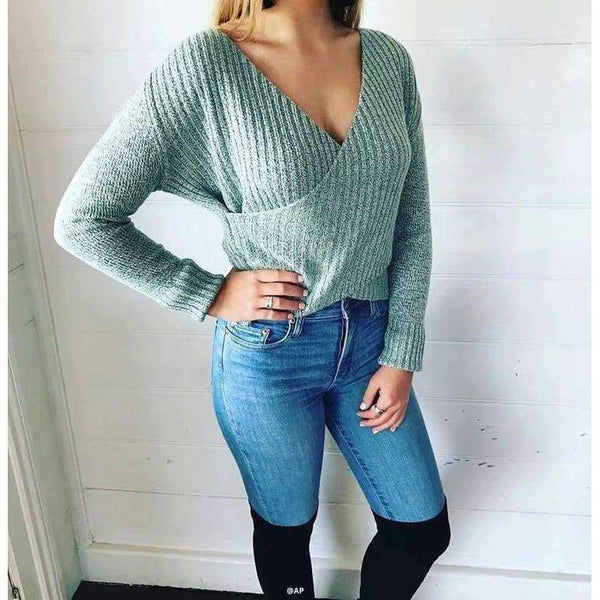 Planet Gates black / M V Neck Knitted Winter Sweater Women Pull Sleeve Femme Christmas Sweater Autumn 2018 Pullover Casual Jumper