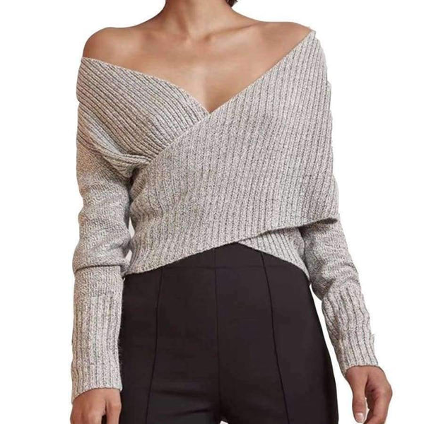 Planet Gates black / M V Neck Knitted Winter Sweater Women Pull Sleeve Femme Christmas Sweater Autumn 2018 Pullover Casual Jumper