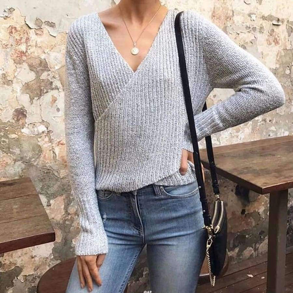 Planet Gates black / M V Neck Knitted Winter Sweater Women Pull Sleeve Femme Christmas Sweater Autumn 2018 Pullover Casual Jumper