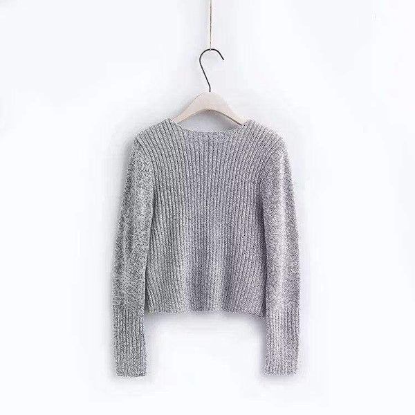 Planet Gates black / M V Neck Knitted Winter Sweater Women Pull Sleeve Femme Christmas Sweater Autumn 2018 Pullover Casual Jumper