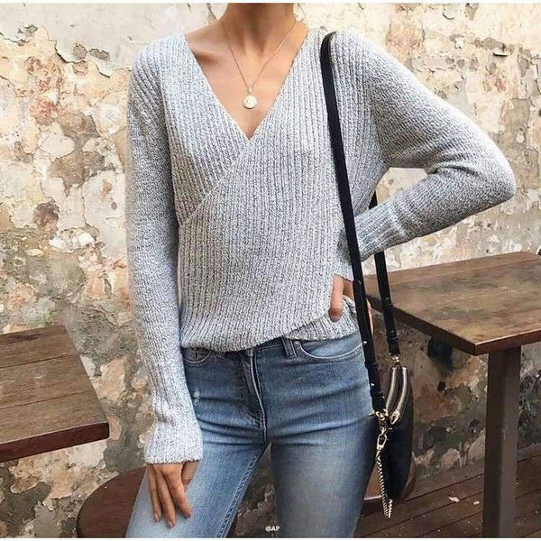 Planet Gates black / M V Neck Knitted Winter Sweater Women Pull Sleeve Femme Christmas Sweater Autumn 2018 Pullover Casual Jumper