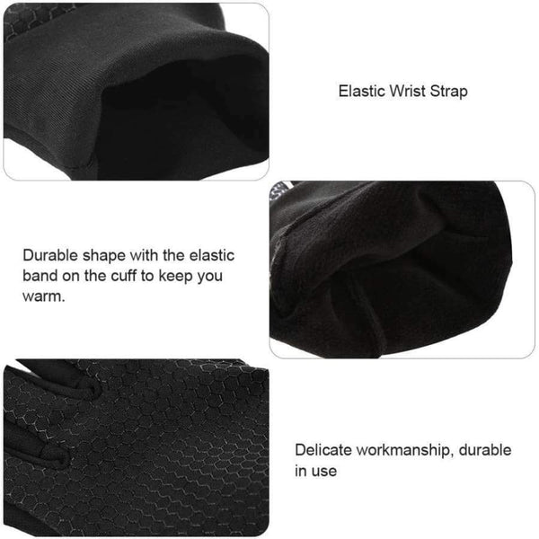 Planet Gates Black / M VBIGER Men Women Winter Warm Gloves Windproof Outdoor Gloves Thick Warm Mittens Touch Screen Gloves Unisex Anti-slip Design