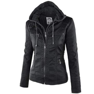 Planet Gates Black / M Winter Faux Leather Jacket Women Casual Basic Coats Plus Size 7XL Ladies Basic Jackets Waterproof Windproof Coats Female 50
