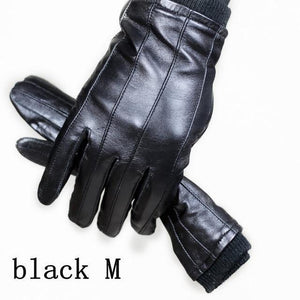 Planet Gates Black  M Winter Warm Gloves Genuine Sheepskin Leather Gloves Male Touch Screen Gloves Mittens Winter Gloves Male