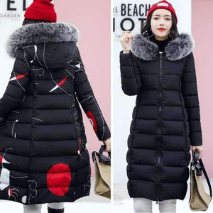 Planet Gates Black / M Woman Winter Jacket Women's Coat Plus Size 3XL Padded long Parka Outwear for women Jaquata Feminina Inverno