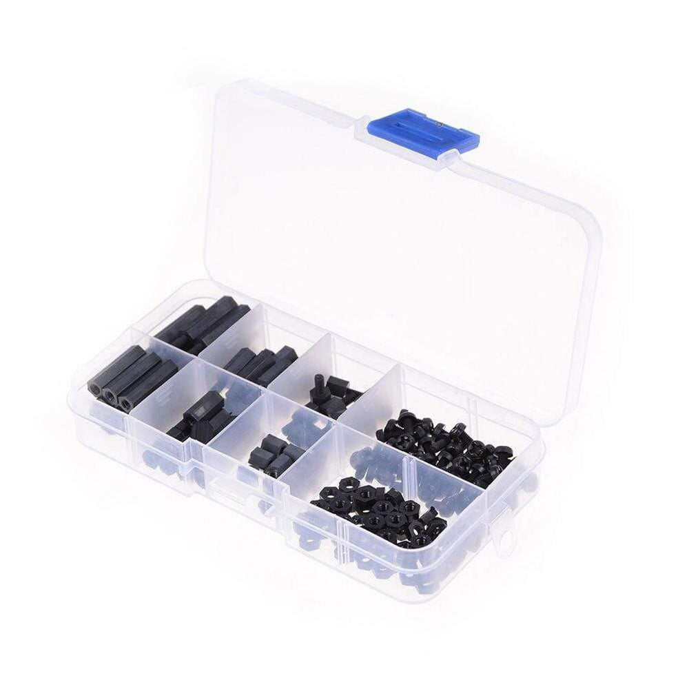Black M3 Standoff Spacers Male Female Screw Nylon Hex Screws Nuts Repair Kits for Electronics Motherboard Fixed Spacing Screw