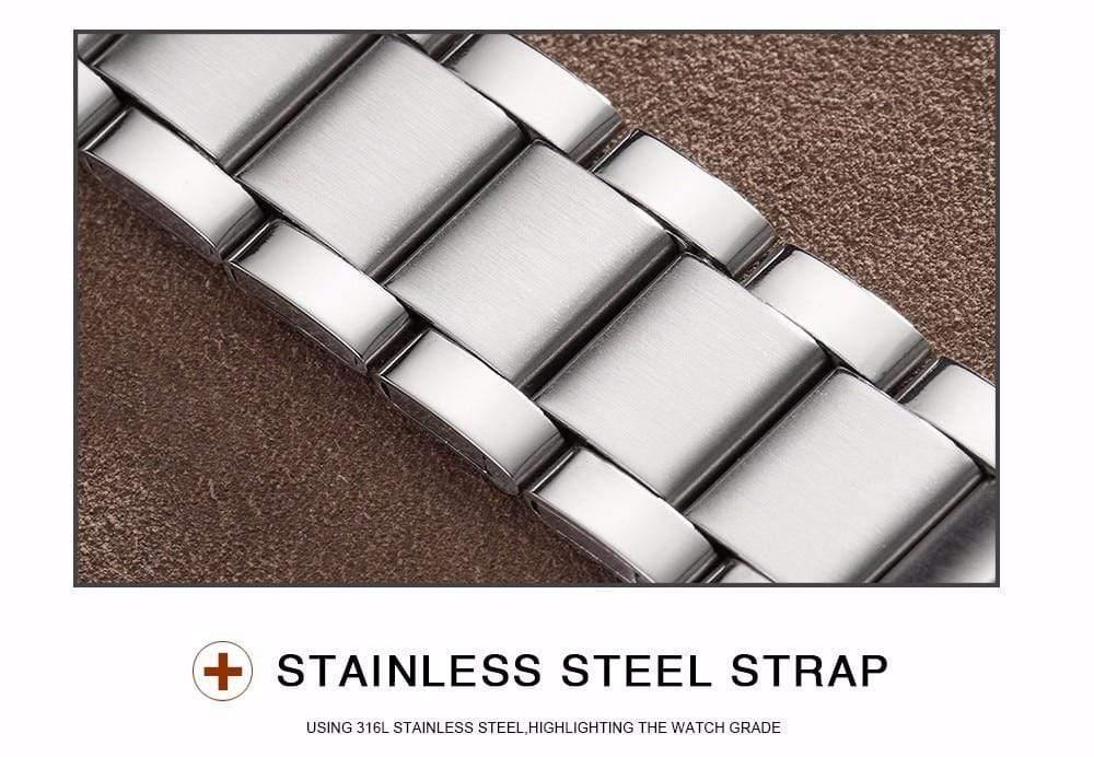 Planet Gates Black Man Watch Stainless Steel Strap Watches Military Watch casual fashion  wristwatches Waterproof Watch man relogio masculino