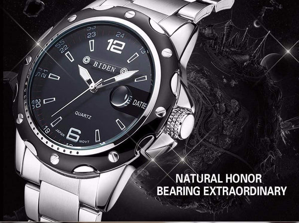 Planet Gates Black Man Watch Stainless Steel Strap Watches Military Watch casual fashion  wristwatches Waterproof Watch man relogio masculino