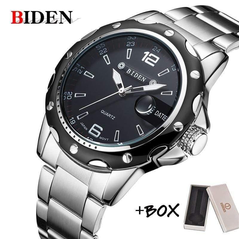 Planet Gates Black Man Watch Stainless Steel Strap Watches Military Watch casual fashion  wristwatches Waterproof Watch man relogio masculino