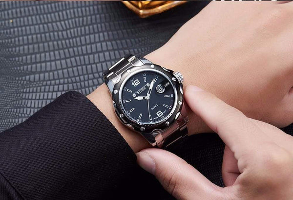 Planet Gates Black Man Watch Stainless Steel Strap Watches Military Watch casual fashion  wristwatches Waterproof Watch man relogio masculino