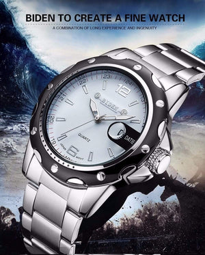 Planet Gates Black Man Watch Stainless Steel Strap Watches Military Watch casual fashion  wristwatches Waterproof Watch man relogio masculino