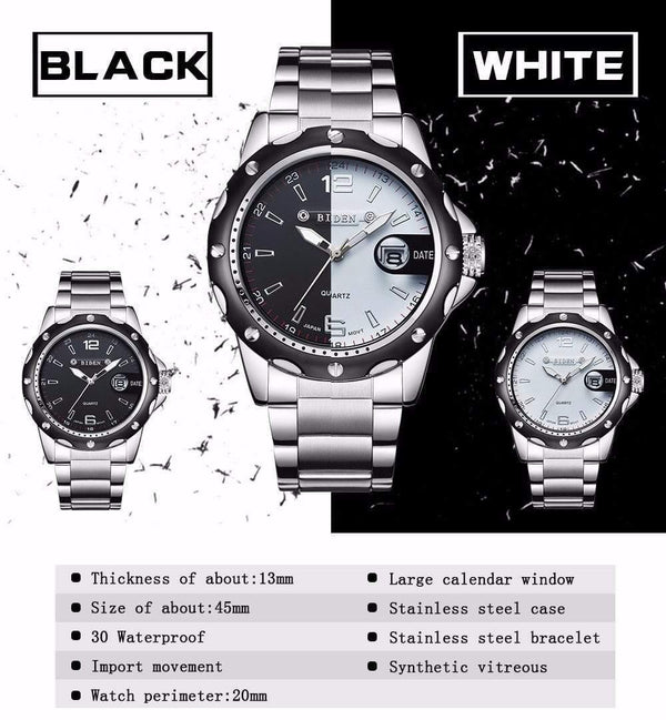 Planet Gates Black Man Watch Stainless Steel Strap Watches Military Watch casual fashion  wristwatches Waterproof Watch man relogio masculino